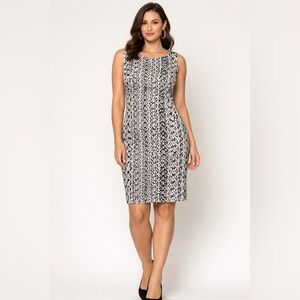 MaxMara Snake Print Sleeveless Shift Cocktail Dress Made in Italy US 12 EU 42